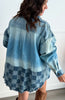 Denim Checkered Mix Match Top (Reg.)