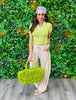 Apple Green Starfish Embroidered Top (Reg.)