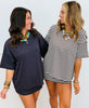 Striped Knit Tee Top (Reg.) - 2 Colors