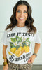 Keep It Zesty Lemon Graphic Tee (Reg. and Plus)