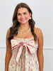 Taupe/Red  Ric Rac Front Tie Maxi Dress (Reg.)