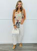 Tan Floral Sequin Sheer Tank (Reg.)