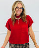 Waist Length Ribbed Dolman Sweater Top (Reg.) - 3 Colors