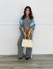 Striped Lace Side Slit Pants (Reg. and Plus) - 6 Colors