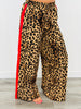 Taupe Leopard Print Side Stripe Pants  (Reg & Plus)