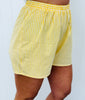 Gingham Elastic Waist Shorts (Reg & Plus)-4 Colors