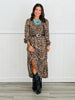 Leopard Long Sleeve Maxi Dress (Reg. and Plus)