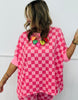 Checkerboard Oversized Top (Reg & Plus)-3 Colors