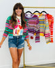 Stripe Delight Sweater Cardigan Top (Reg.) - 4 Colors