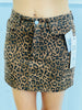 Fierce Leopard Denim Mini Skirt (Reg.)-2 Colors