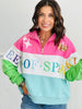 Queen Of Sparkles Colorblock Striped Quarter Zip Sweatshirt (Reg. & Plus)