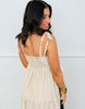 Natural Mixed Pattern Strappy Midi Dress (Reg & Plus)