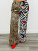Split Decision Leopard & Zebra Pants (Reg.)