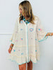 POL Natural Multi Button Down Mini Dress (Reg.)