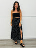 Polka Dot Side Slit Midi Skirt (Reg.)-3 Colors