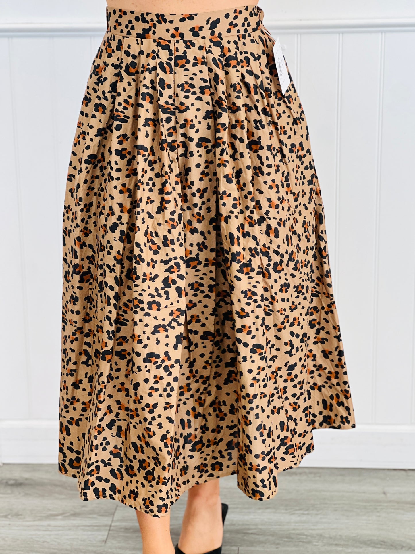 Leopard Print Pocket Maxi Skirt (Reg.) - 2 Colors