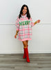 Pink Plaid Combo Merry Patch Sweatshirt (Reg.)
