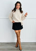 Oatmeal Mock Neck Sweater (Reg)