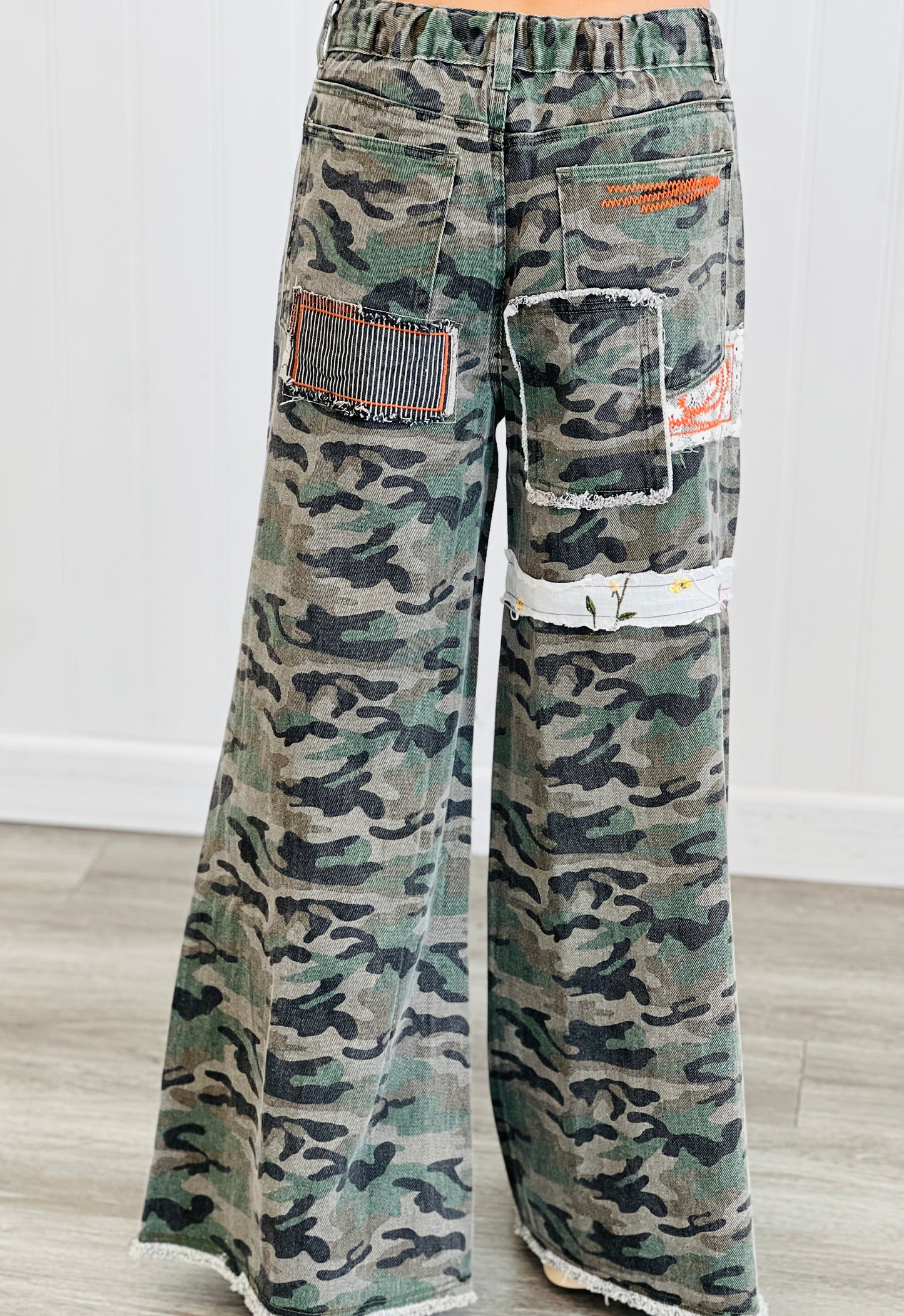 POL Olive Camo Double Gauze Patch Pants (Reg.)