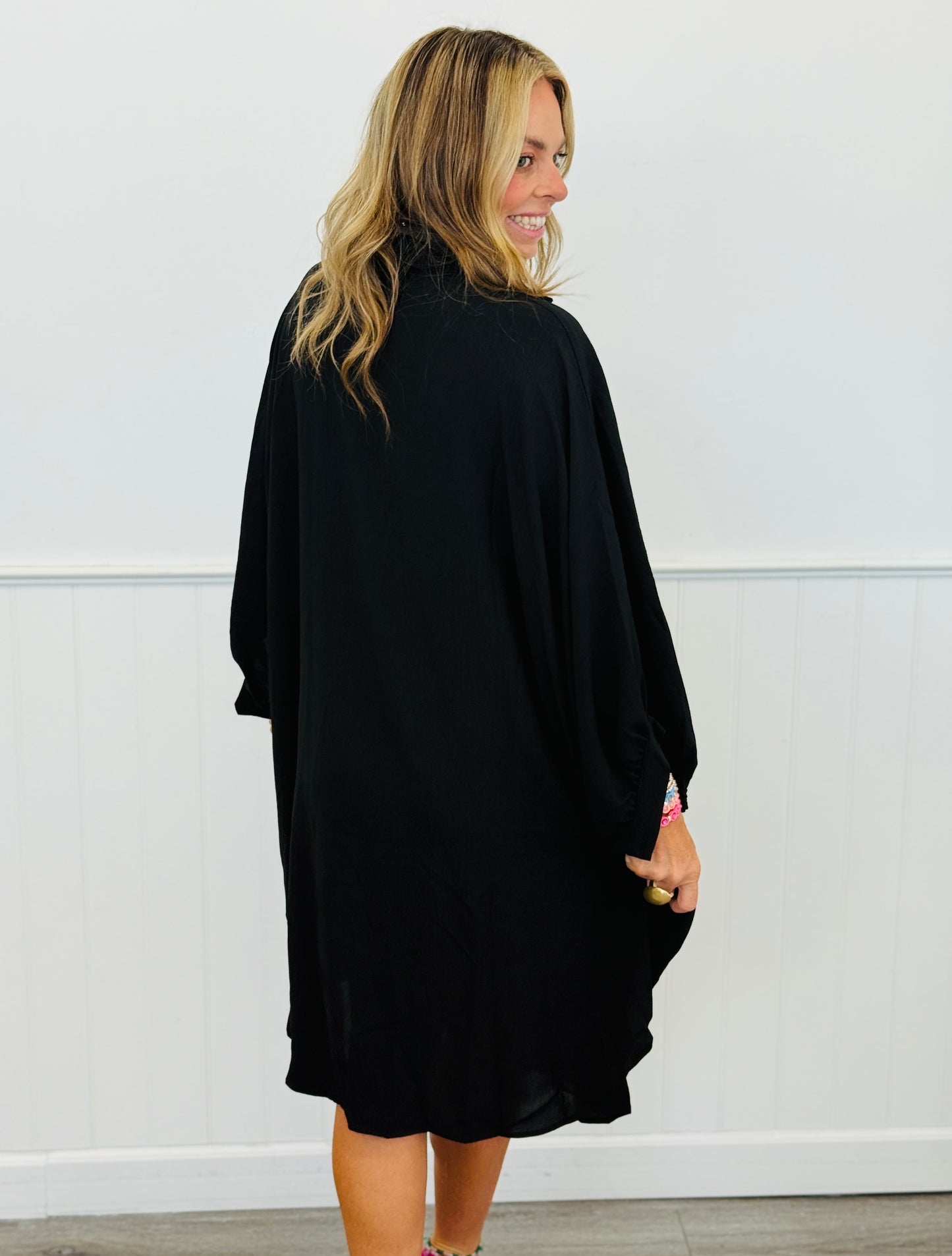 Oversized Button Down Maxi Shirt Dress (One Size) - 6 Colors