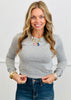 Rhinestone Embellished Sweater Top (Reg)-2 Colors