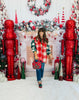 Red Multi Plaid Button Down Shacket (Reg. and Plus.)