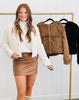 Faux Fur Button Down Jacket (Reg.) -3 Colors