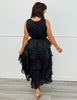 Shimmer Ruffle Tiered Sleeveless Maxi Dress (Reg. & Plus) - 3 Colors