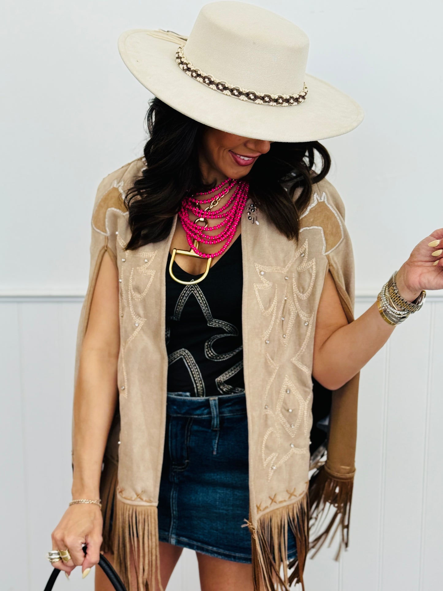 Black Jersey Boot Stitch Bodysuit (Reg.)