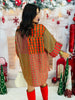 Queen Of Sparkles Plaid Sequin Card Logo Tunic Top (Reg. & Plus)