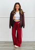 Double Waistband Side Strip Pants (Reg.)-2 Colors