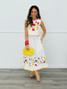 Off White Embroidered Top & Midi Skirt Set (Reg & Plus)