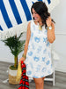 Multi Sea Print Mini Dress (Reg.)