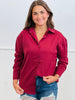 Maroon Kathryn Classic Button Down Up (Reg. & Plus)