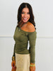 Ruched One Shoulder Long Sleeve Top (Reg.) - 4 Colors