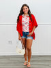 White Multi Floral Layered Mesh Top (Reg & Plus)