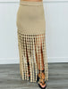 Knit Fringe Hem Detail Mini Skirt (Reg.) - 2 Colors