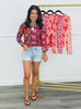 Floral Print Mesh Blouse (Reg.) - 4 Colors