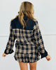 Navy Plaid Denim Trim Shirt (Reg.)