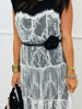 Black Lace Sleeveless Shirt Dress (Reg.)