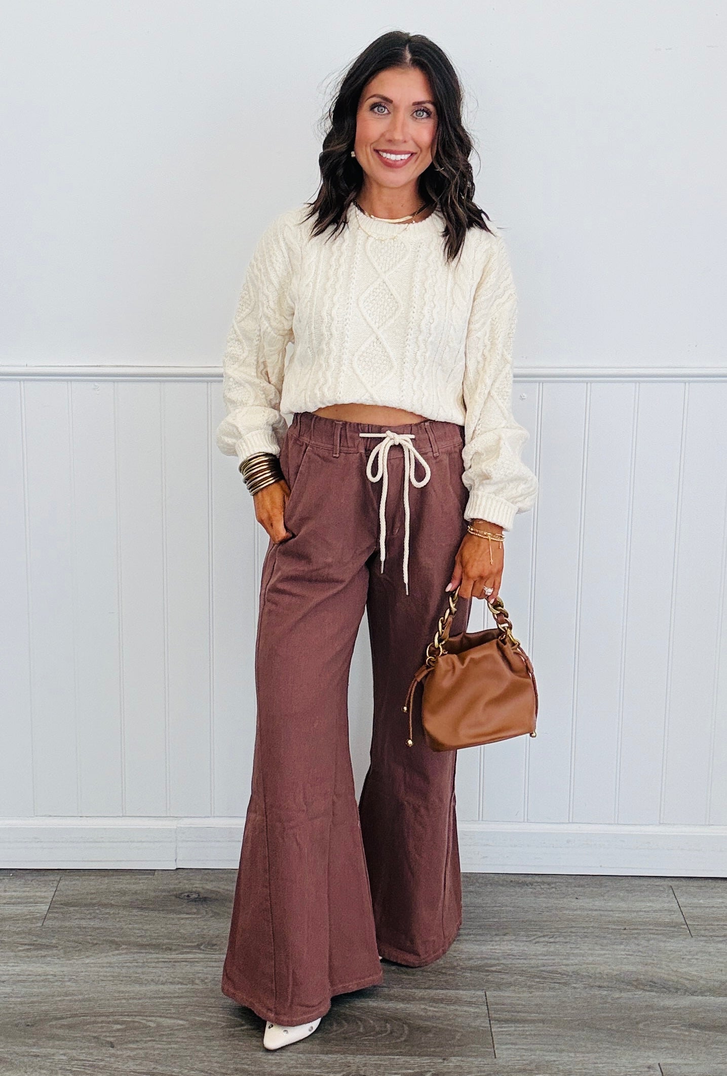 Cable Knit Sweater (Reg.) - 2 Colors
