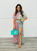 Mint Green Color Block Stripe Polo Top (Reg & Plus)
