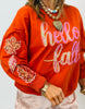 Orange Hello Fall Sequin LS Top (Reg. and Plus)