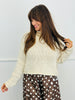Rolled Collar Loose Knit Sweater Top (Reg.) - 4 Colors