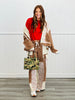 POL Oat Choco Thermal Floral Quilted Hoodie Jacket (Reg.)