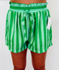 Striped Elastic Waist Shorts (Reg.) - 2 Colors