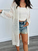 Ivory Open Knit Longline Cardigan (Reg.)