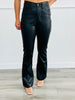 Judy Blue Tummy Control Faux Leather Bootcut Pants  (Reg. and Plus)