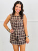Black Multi Plaid Vest Top & Mini Skort Set (Reg.)