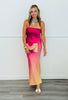 Pink Ombre Strapless Maxi Dress (Reg.)